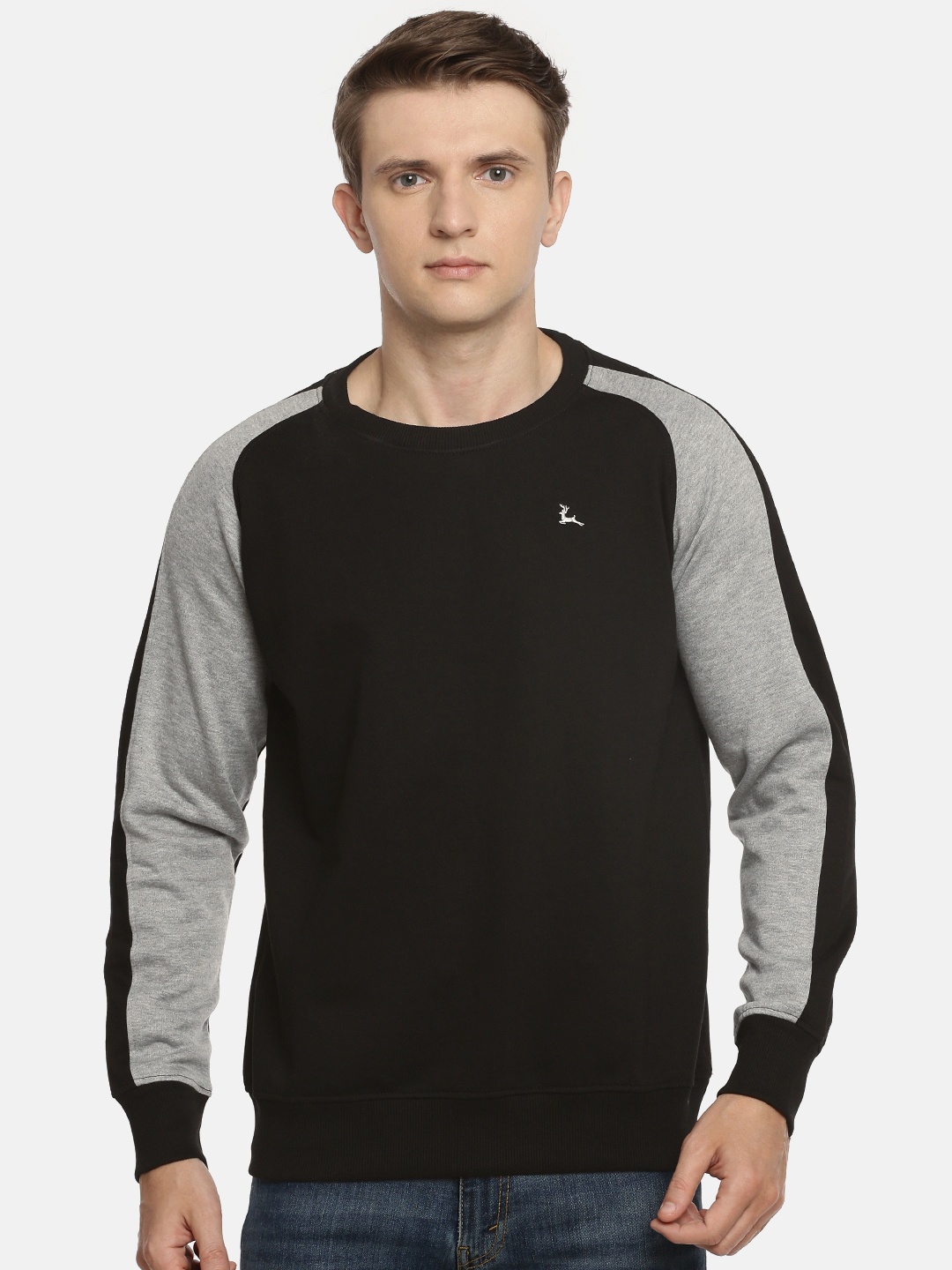 

Parx Men Black Solid Sweatshirt