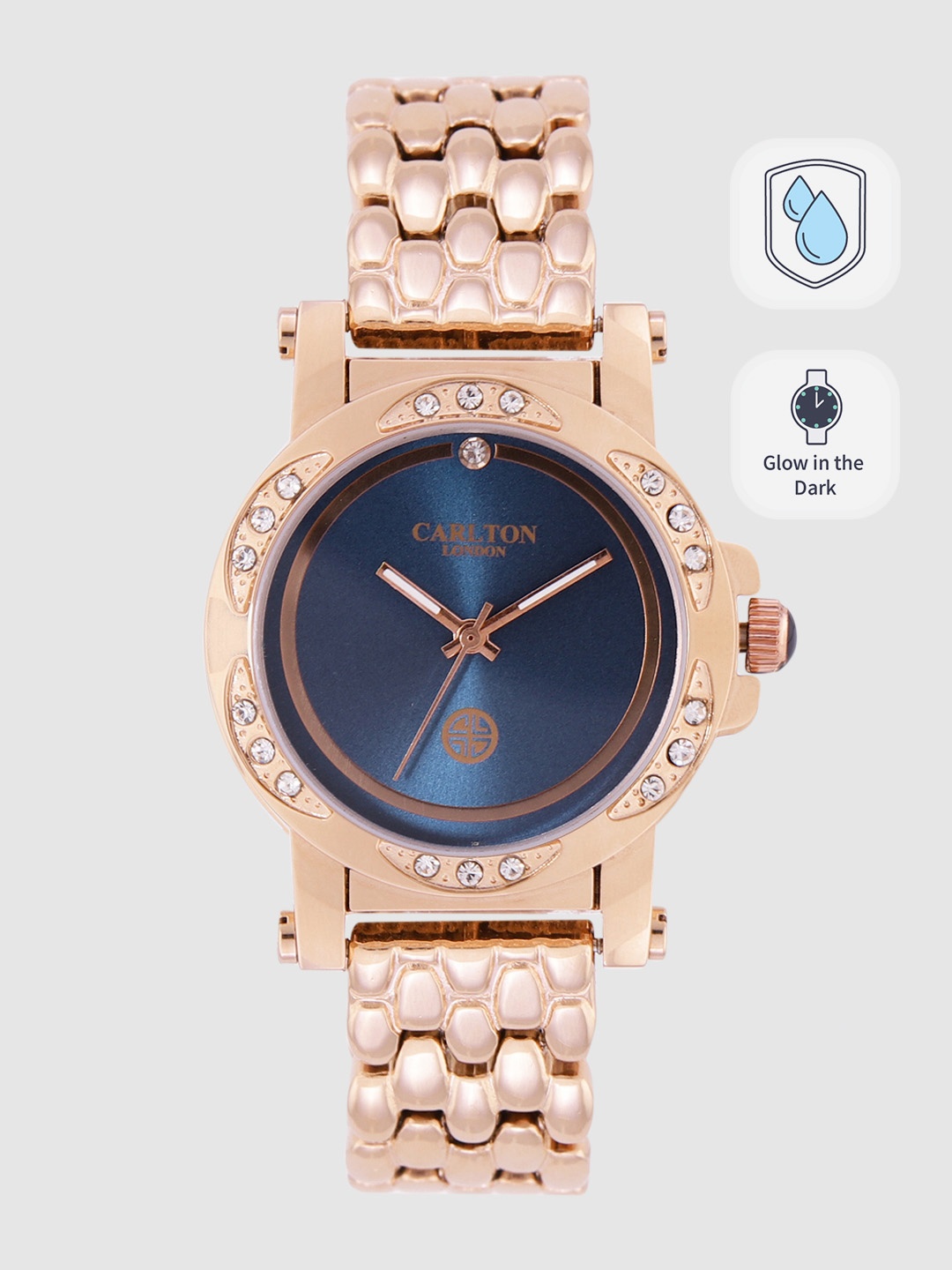 

Carlton London Women Navy Analogue Watch CL009RBLB, Navy blue