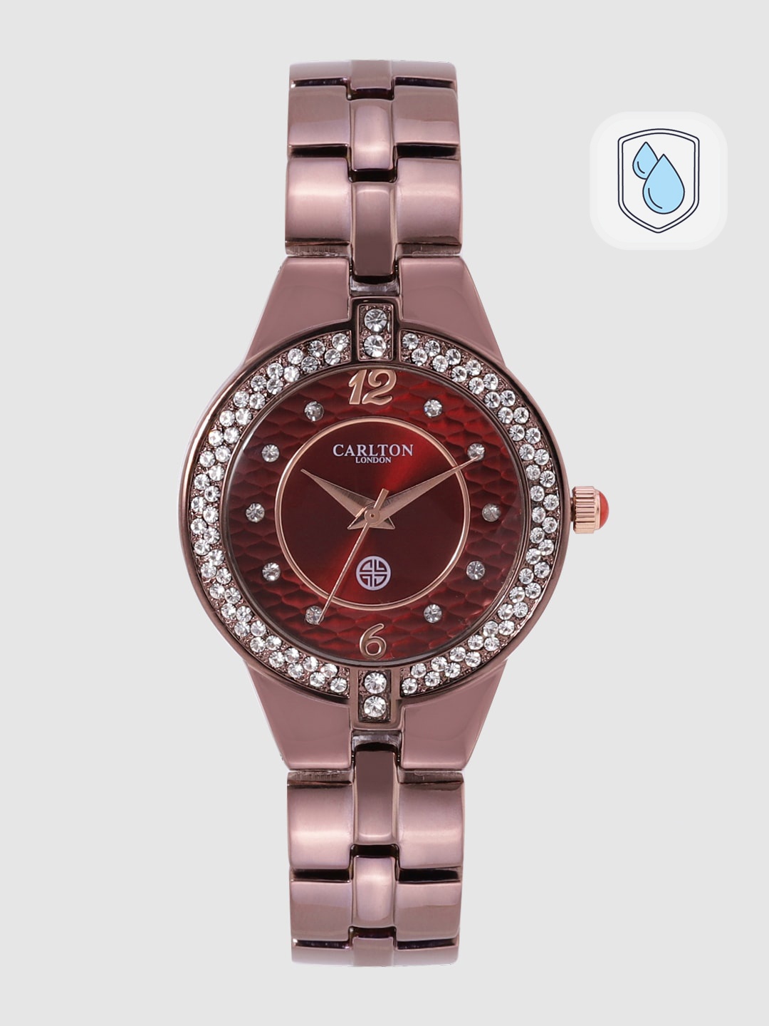 

Carlton London Women Maroon Analogue Watch CL030BSIB