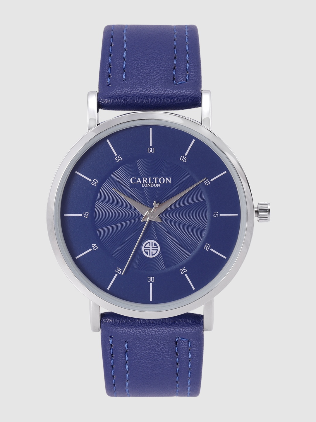 

Carlton London Men Navy Blue Textured Analogue Watch CG033SBLB