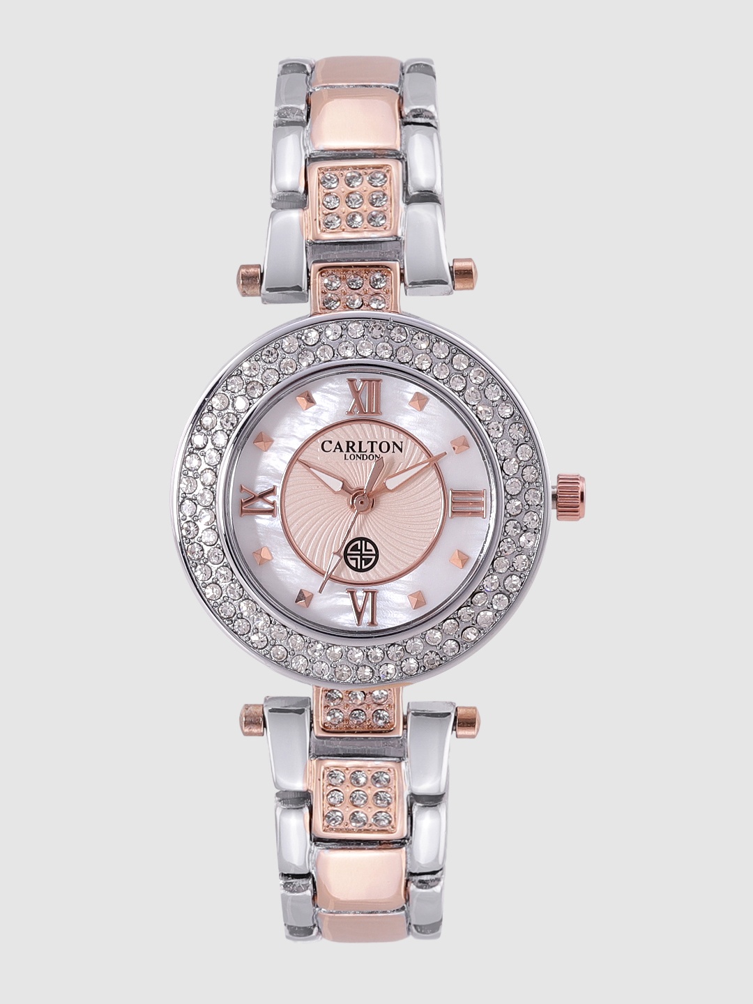 

Carlton London Women White & Rose Gold-Toned Analogue Watch CL005RROR