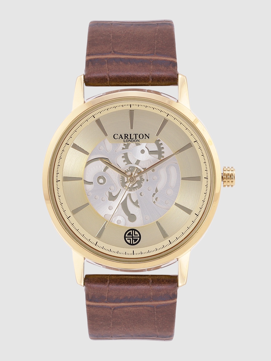 

Carlton London Men Silver-Toned & Gold-Toned Analogue Watch CG034GCHB