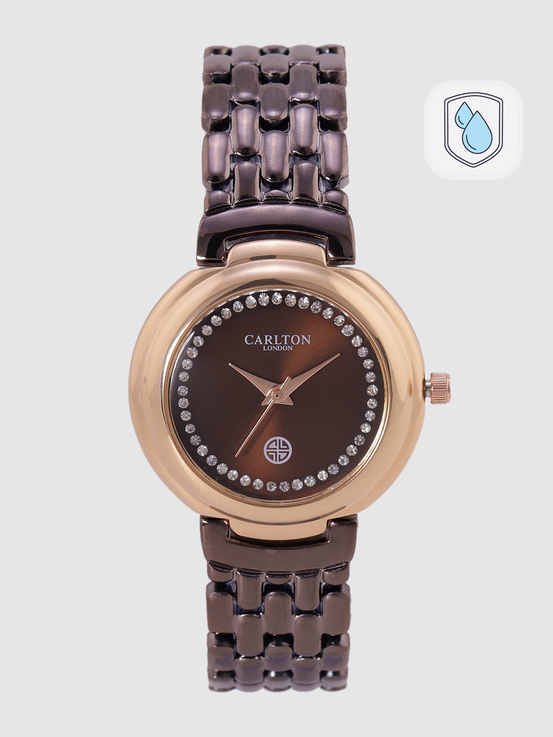 

Carlton London Women Coffee Brown Analogue Watch CL011RBRB