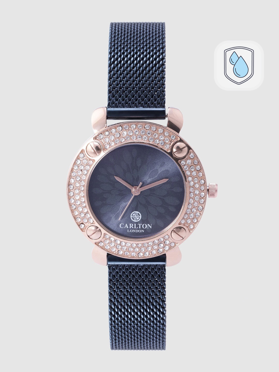 

Carlton London Women Navy Blue Analogue Watch CL016RBLB