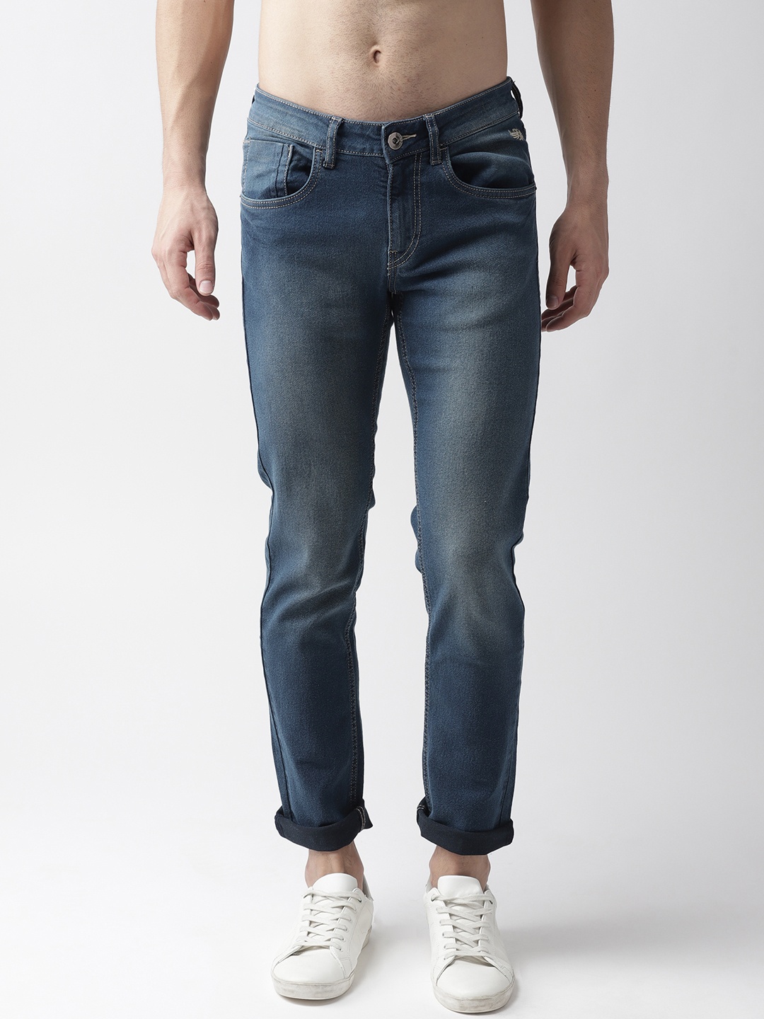 

Flying Machine Men Blue Skinny Fit Low-Rise Clean Look Stretchable Jeans