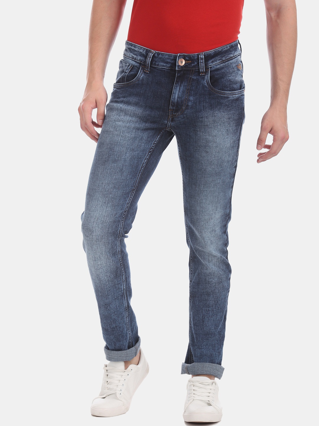 

Flying Machine Men Blue Skinny Jackson Fit Low-Rise Clean Look Stretchable Jeans