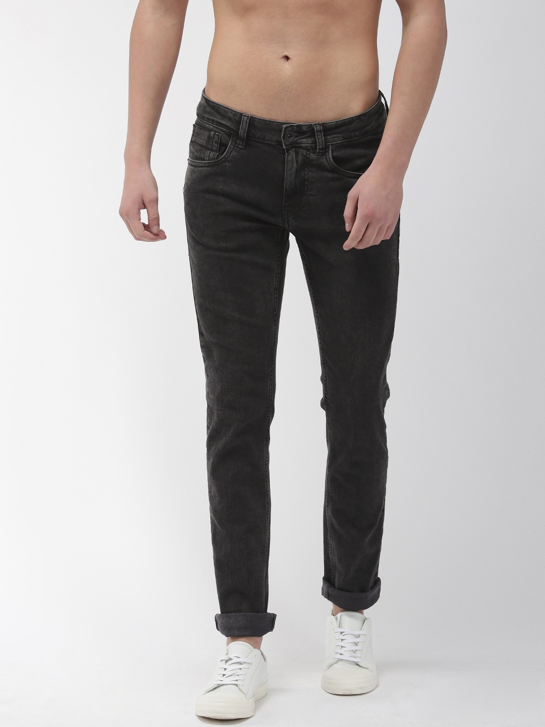 

Flying Machine Men Black Jackson Skinny Fit Low-Rise Clean Look Stretchable Jeans