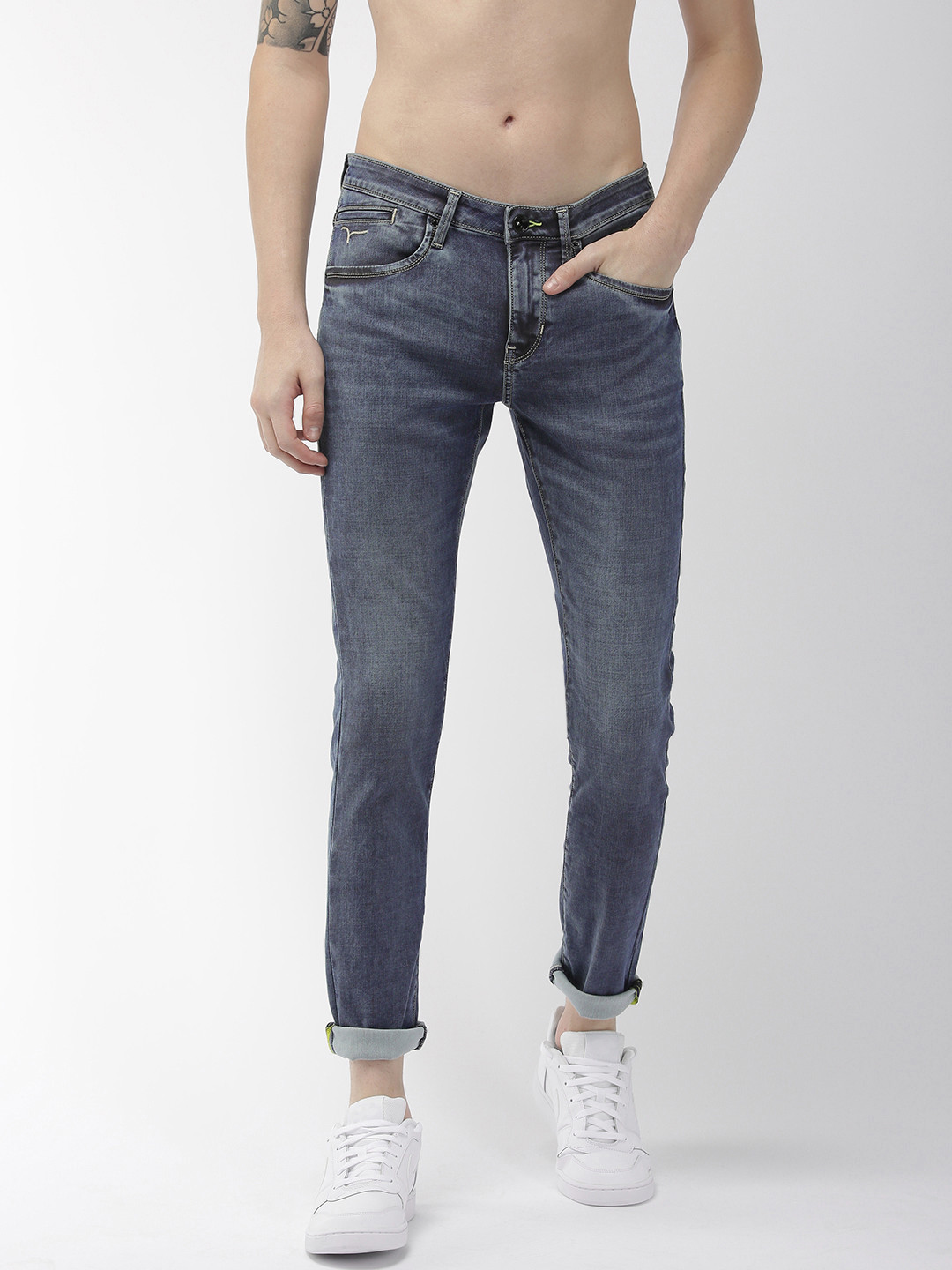 

Flying Machine Men Blue Jackson Skinny Fit Mid-Rise Clean Look Stretchable Jeans