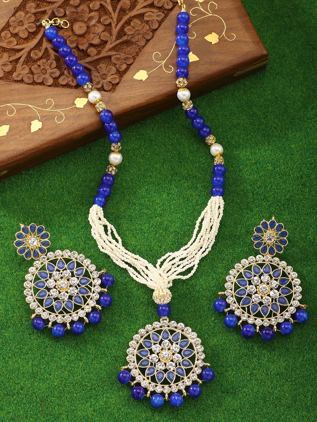

Peora Gold-Plated Jewellery Set, Blue