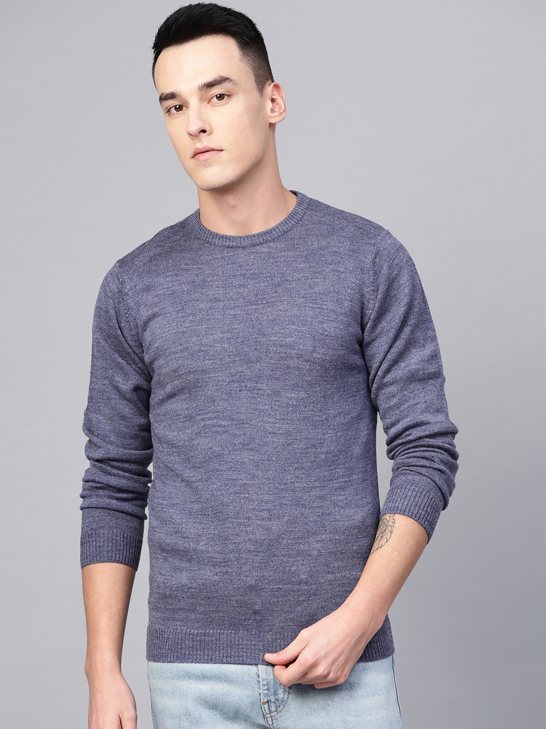 

Van Heusen Sport Men Blue Solid Sweater