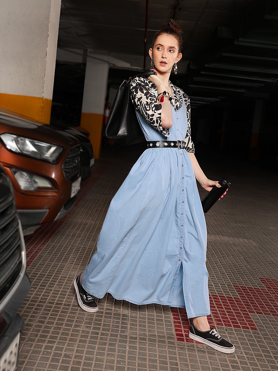 

Tokyo Talkies Women Blue Maxi Dress