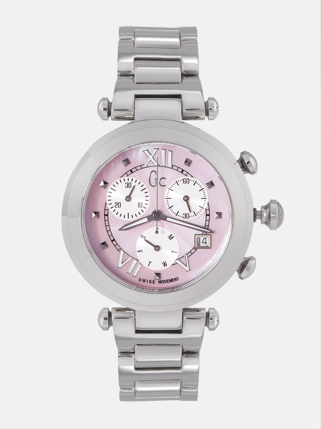 

GC Women Pink Textured Analogue Watch Y05001M3