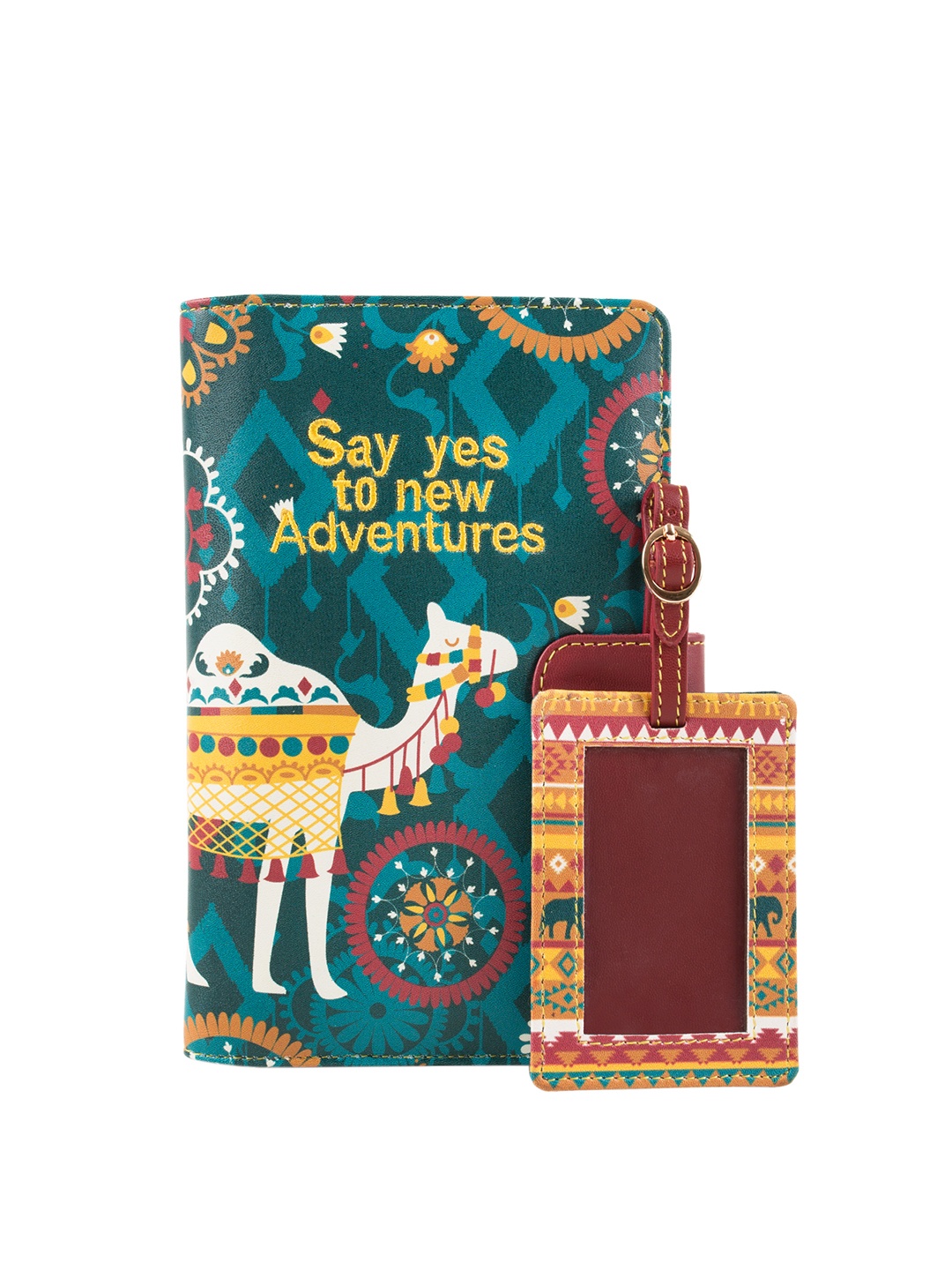 

Chumbak Unisex Multicoloured Printed Passport Holder, Multi