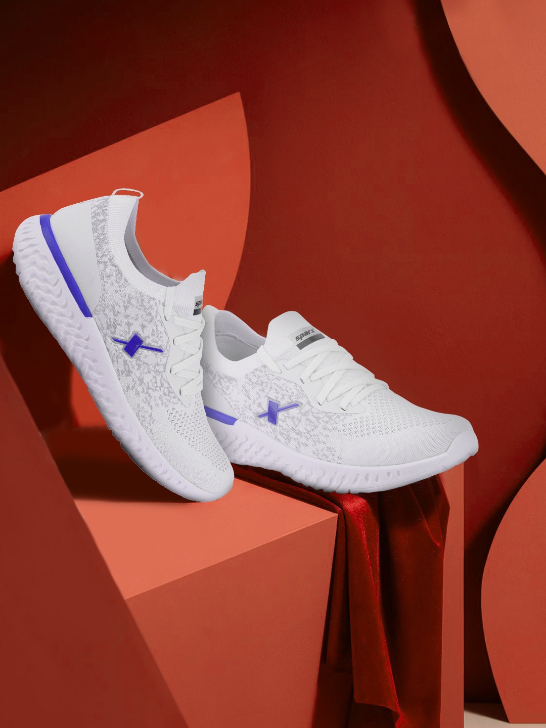 

Sparx Men White Woven Design Running Shoes