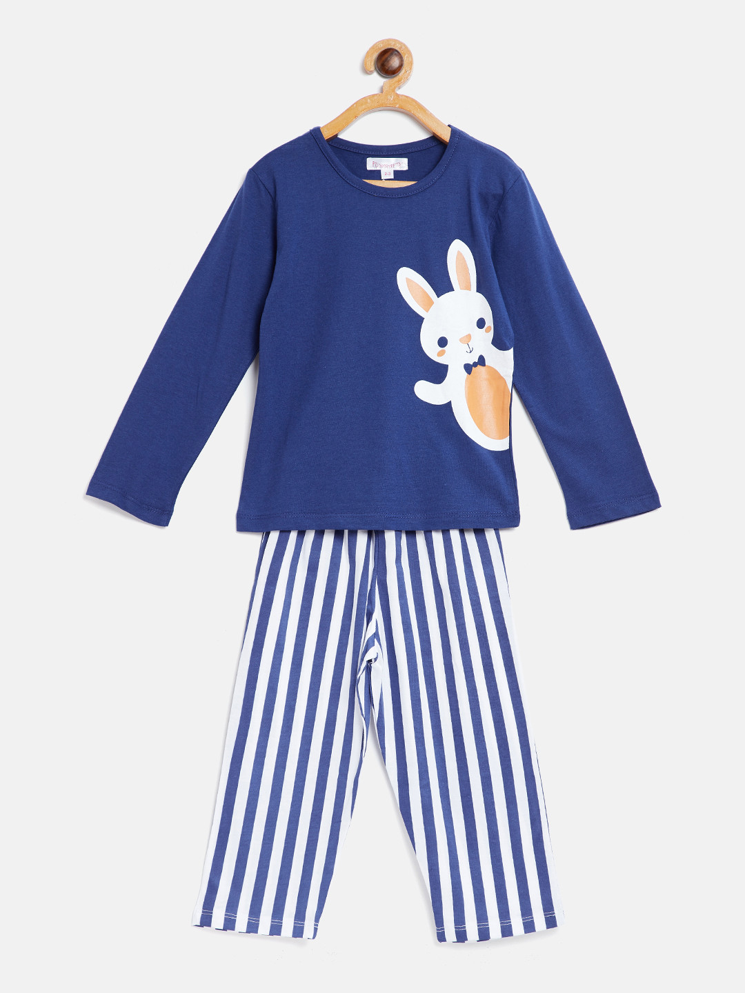 

FUNKRAFTS Kids Navy Blue & White Printed Night suit