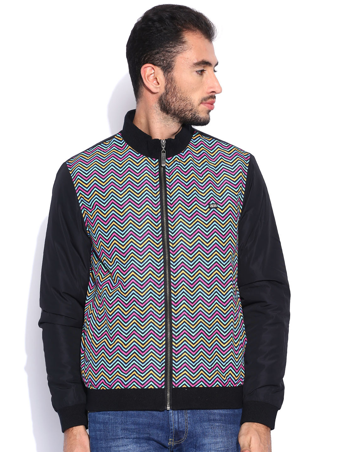 

Arrow Sport Black Printed Padded Jacket