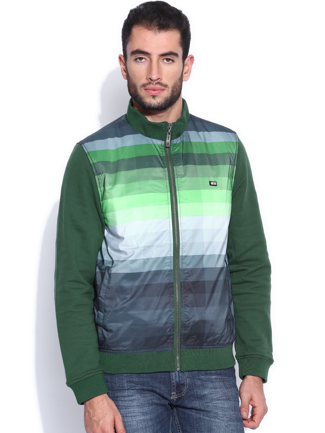 

Arrow Sport Green Printed Bomber Jacket