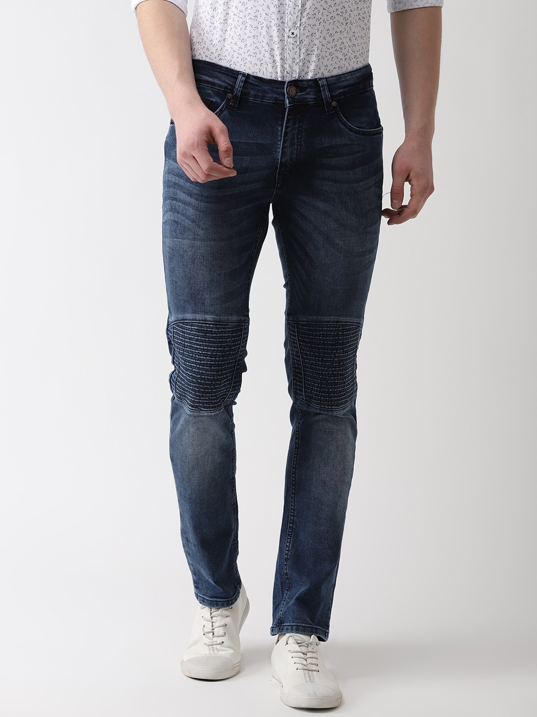 

Richlook Men Navy Blue Classic Slim Fit Mid-Rise Clean Look Jeans