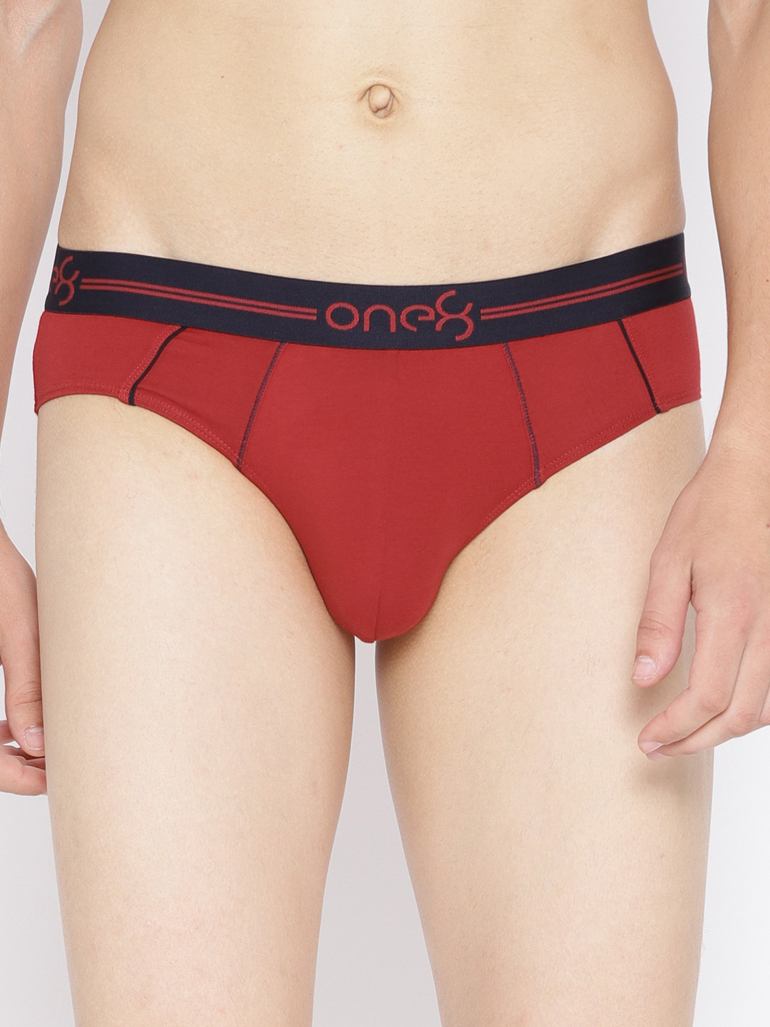 

one8 by Virat Kohli Men Red Solid Premium Cotton Stretch Briefs 202