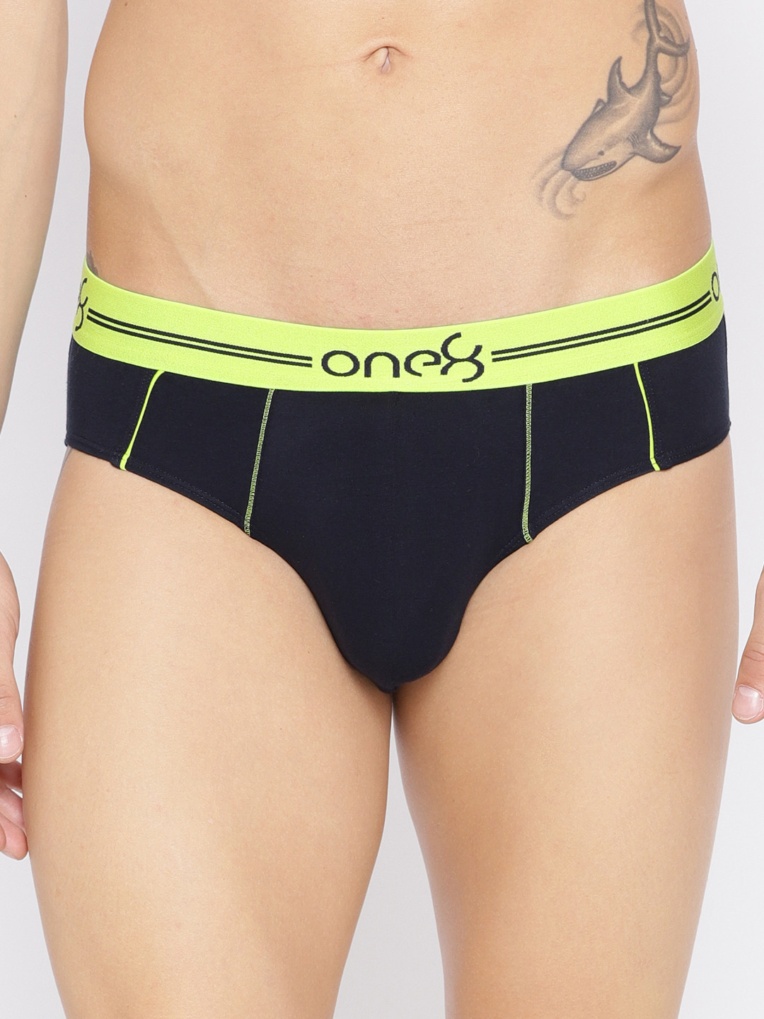 

one8 by Virat Kohli Men Navy Blue Solid Premium Cotton Stretch Briefs 202