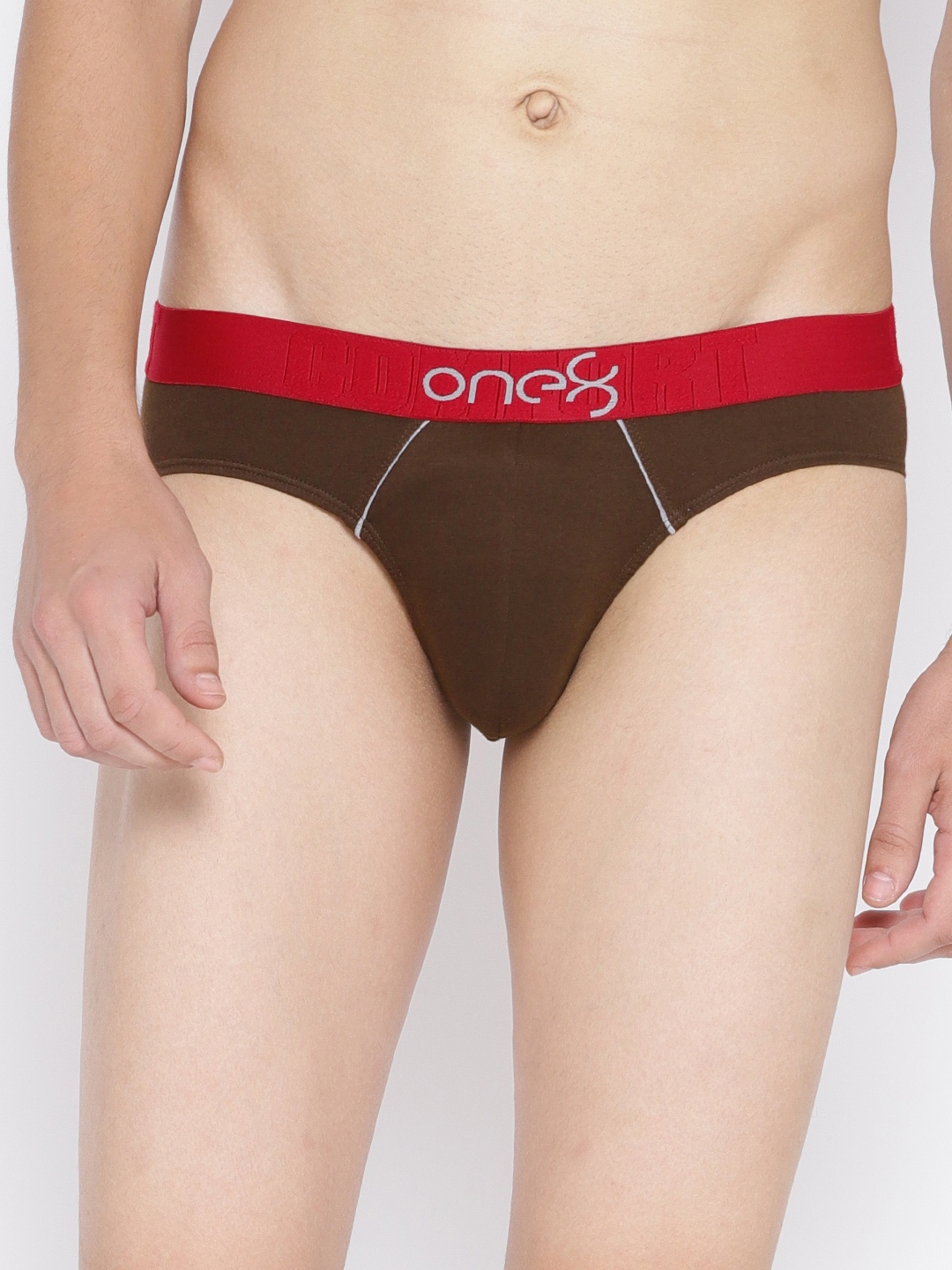 

One8 by Virat Kohli Men Brown Premium Cotton Low Rise Briefs 102
