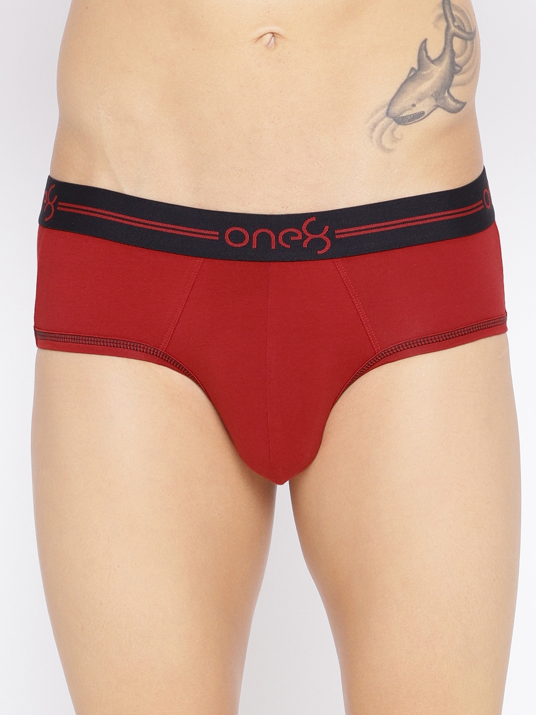 

One8 by Virat Kohli Men Red Super Cotton Stretch Briefs 203