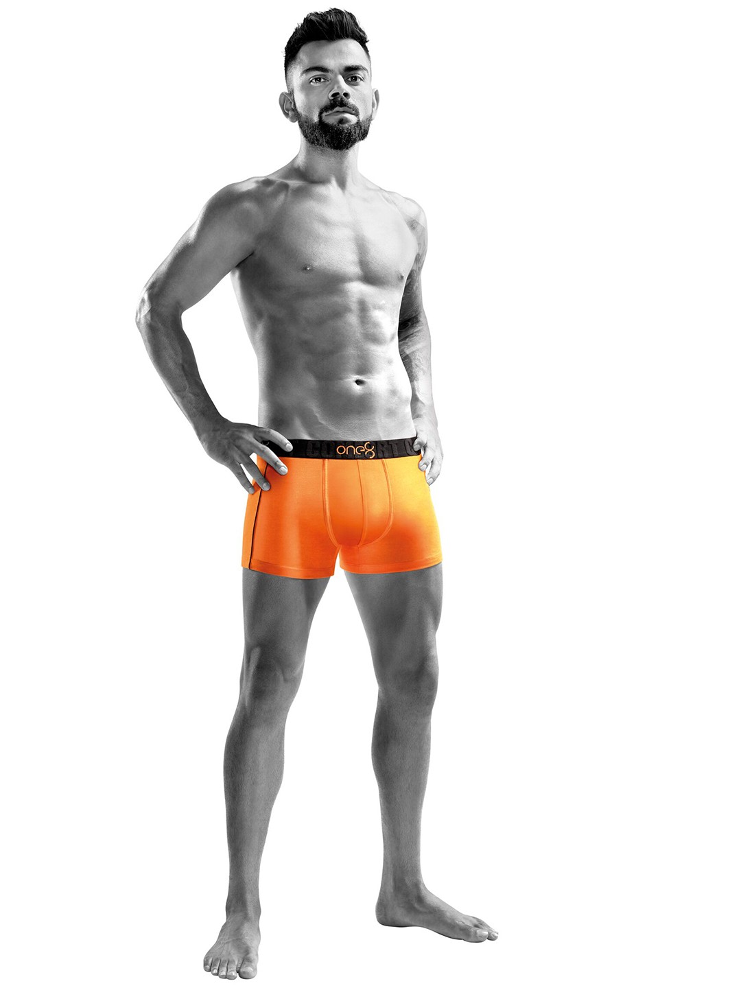

one8 by Virat Kohli Men Orange Solid Trunks 106BX