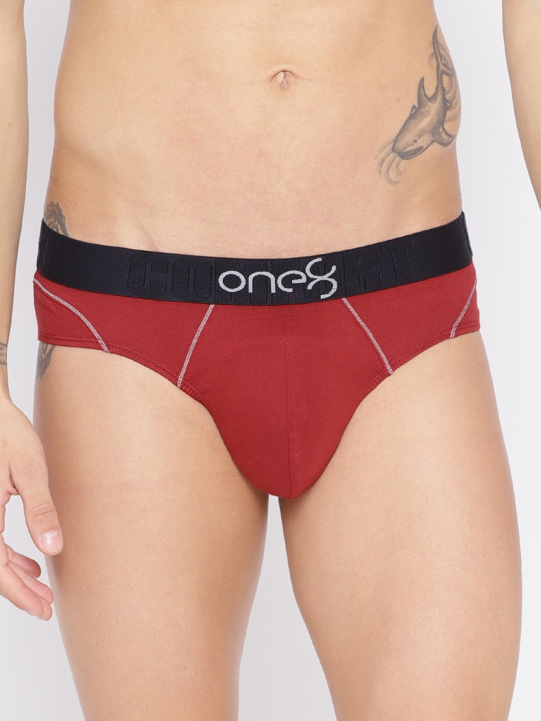 

One8 by Virat Kohli Men Maroon Super Fine Cotton Brief 103