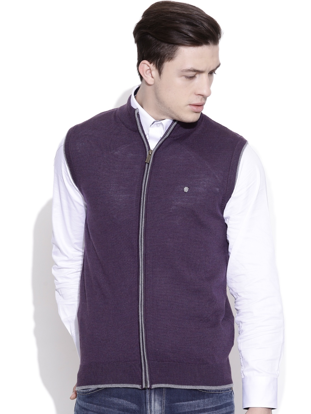 

Blackberrys Purple Merino Wool Cardigan