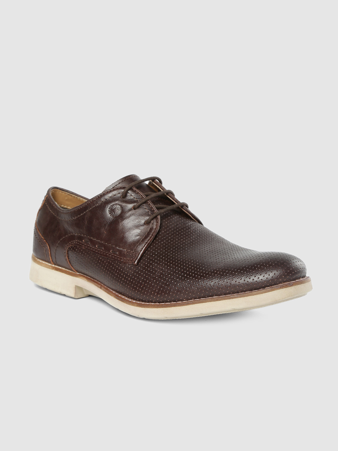 

Ruosh Men Brown Leather Derbys