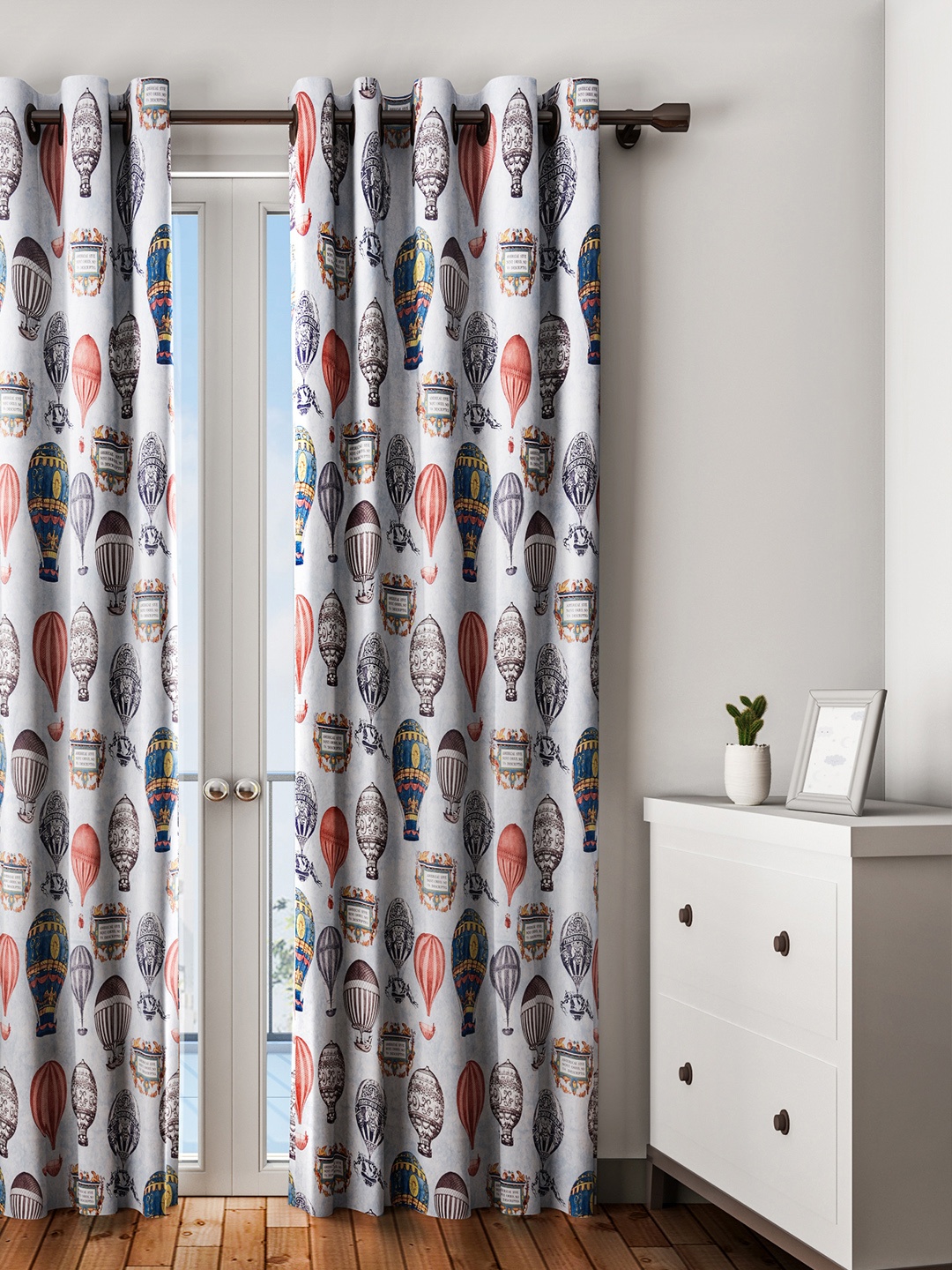 

URBAN DREAM Multicoloured Set of Single Long Door Curtains, Multi