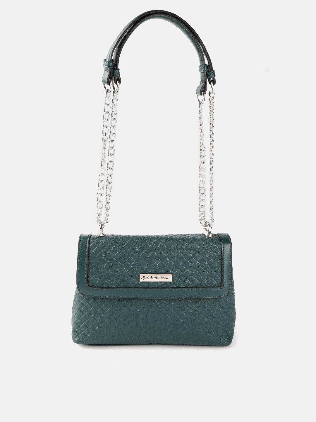 

Mast & Harbour Green Textured Shoulder Bag