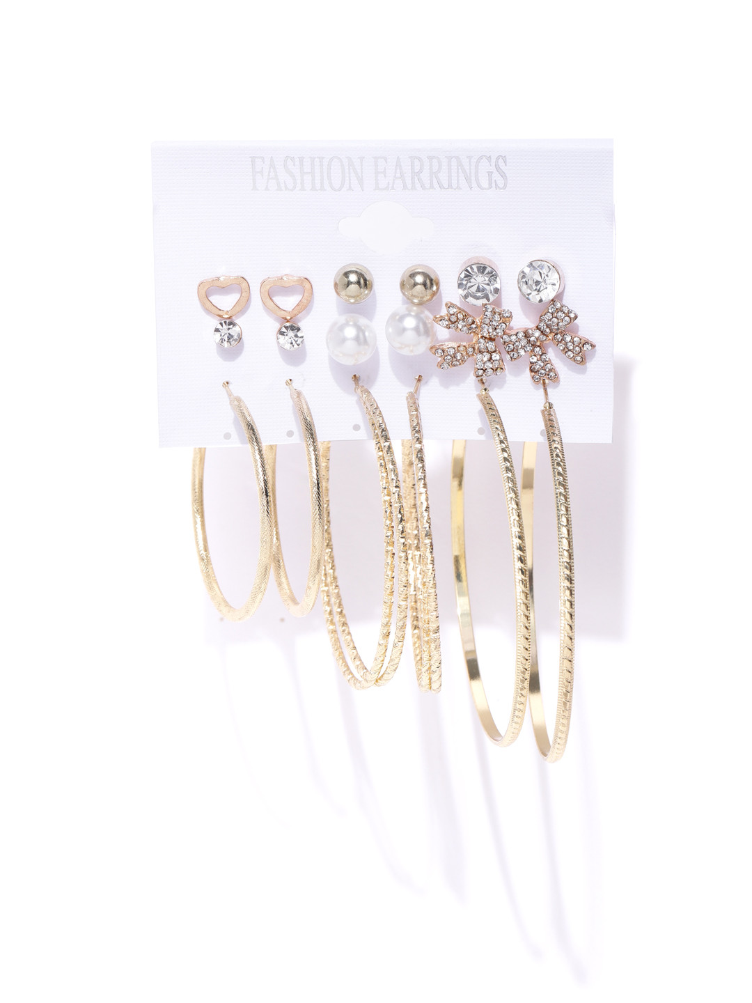 

Jewels Galaxy Set of 9 Gold-Plated Earrings