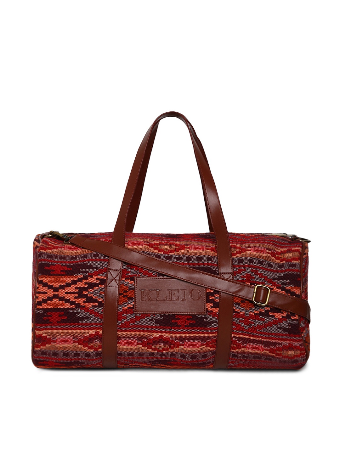 

KLEIO Unisex Maroon Jacquard Lightweight Duffle Bag