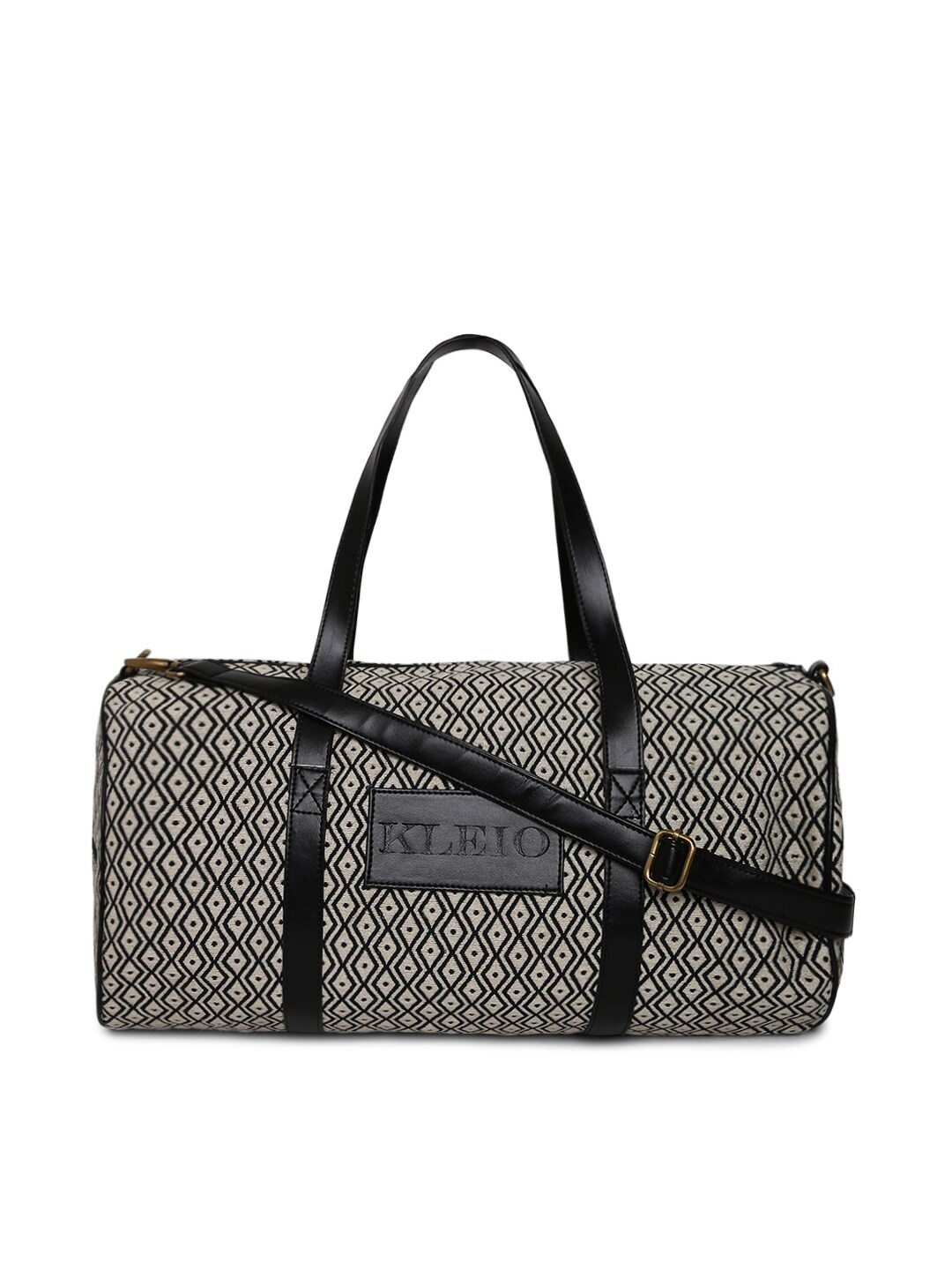 

KLEIO Unisex Jacquard Lightweight Duffle Bag, Black
