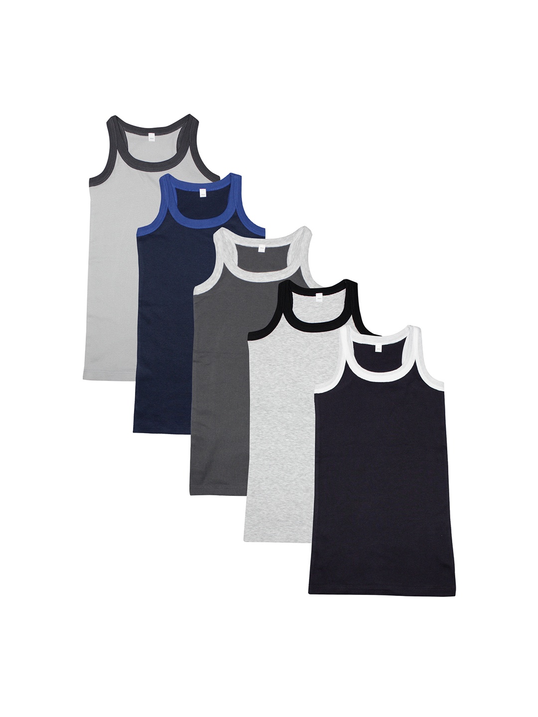 

Luke & Lilly Boys Pack of 5 Innerwear Vests, Multi
