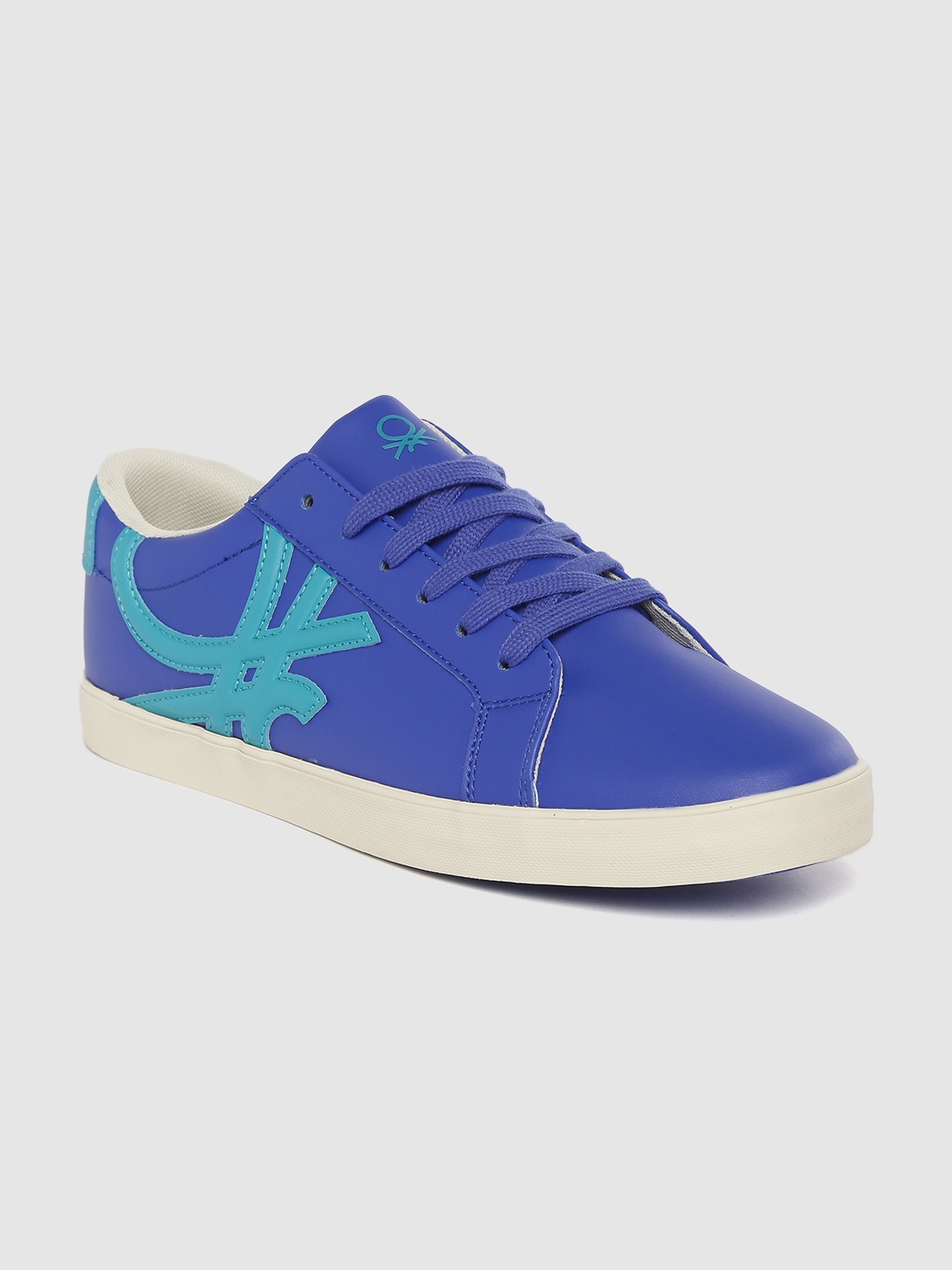 

United Colors of Benetton Men Blue Solid Sneakers