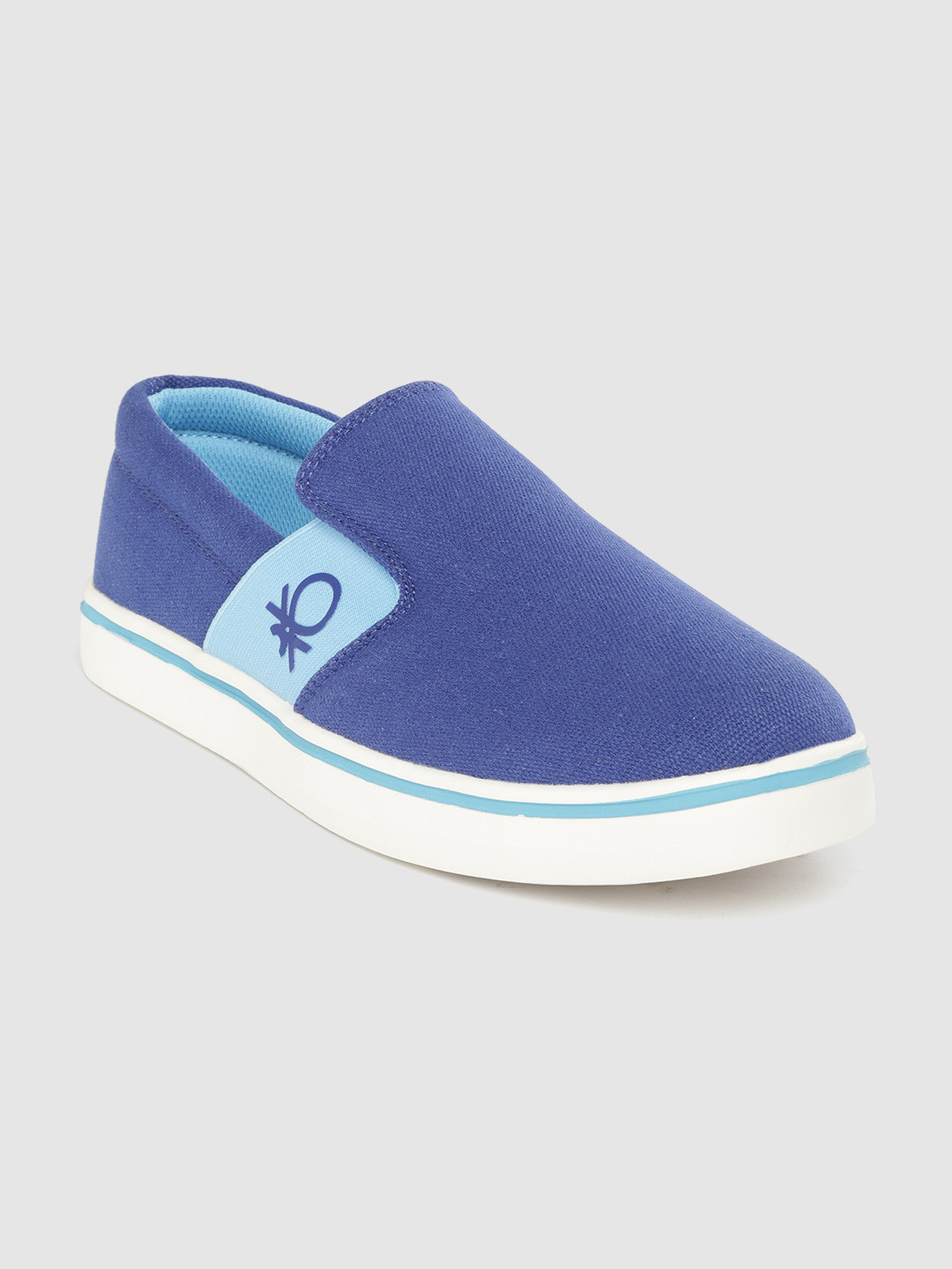 

United Colors of Benetton Men Blue Slip-On Sneakers