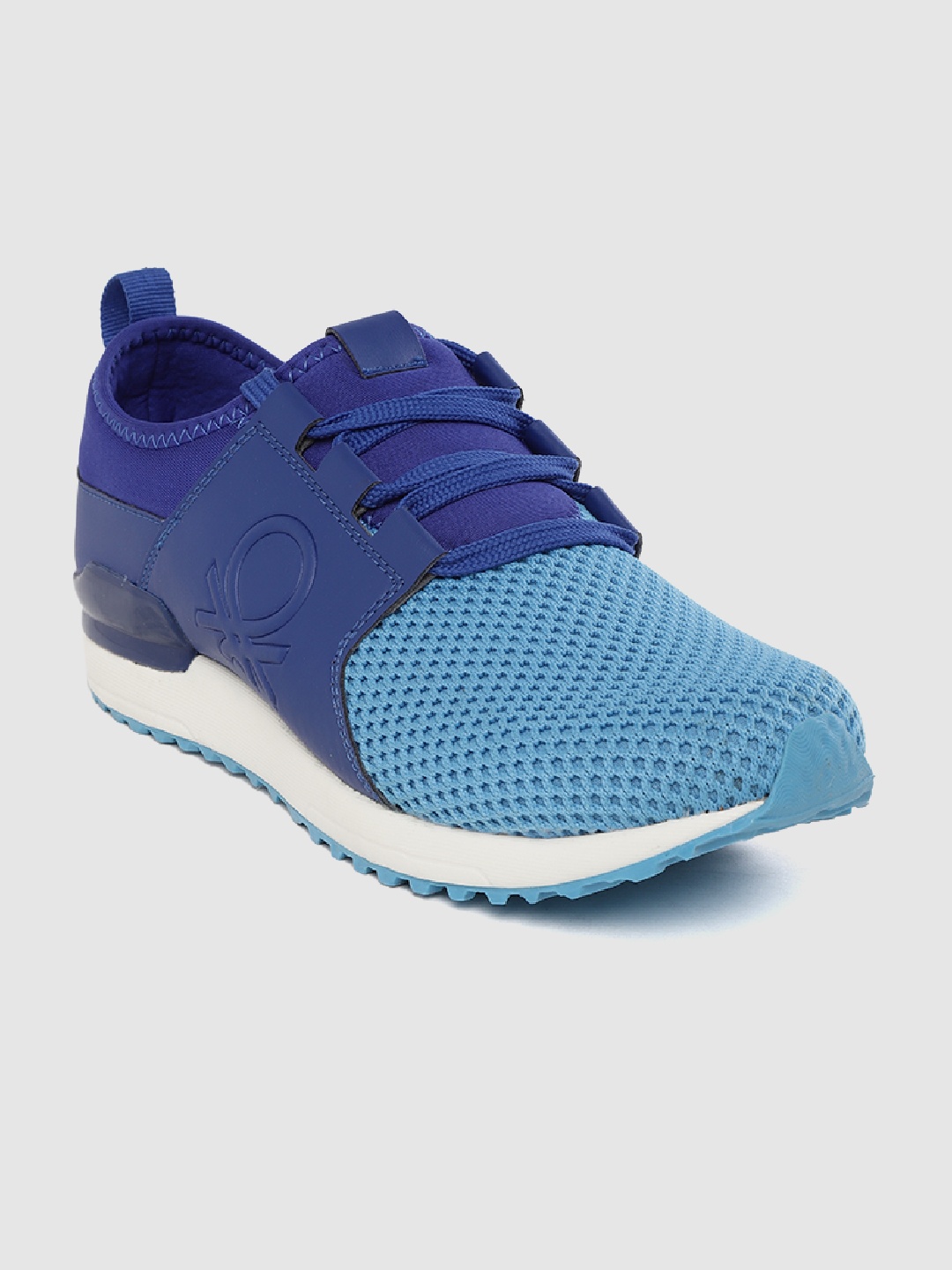 

United Colors of Benetton Men Blue Colourblocked Sneakers