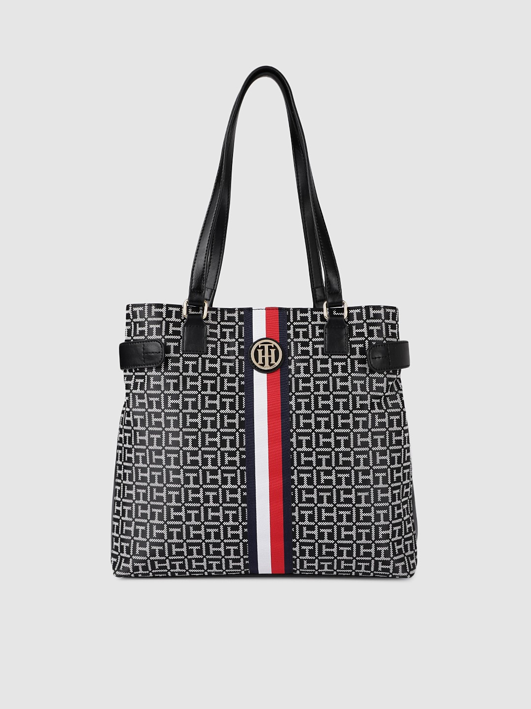 

Tommy Hilfiger Black & White Printed Shoulder Bag