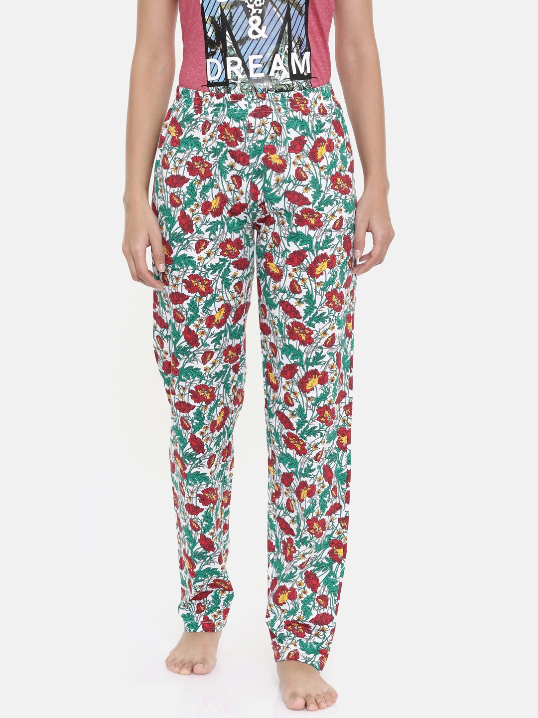 

zebu Women Green & White Printed Lounge Pants 299_1ZW_PPP_PRI_RGN_XL
