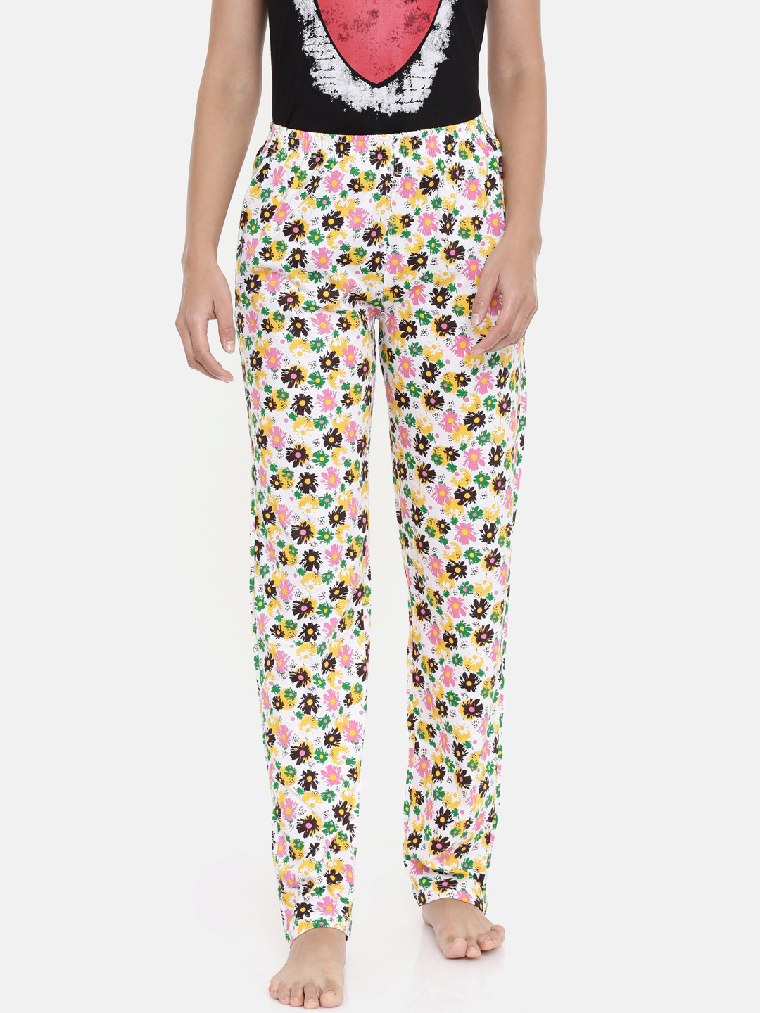 

zebu Women Brown & White Printed Lounge Pants 299_1ZW_PPP_PRI_CBR_XL