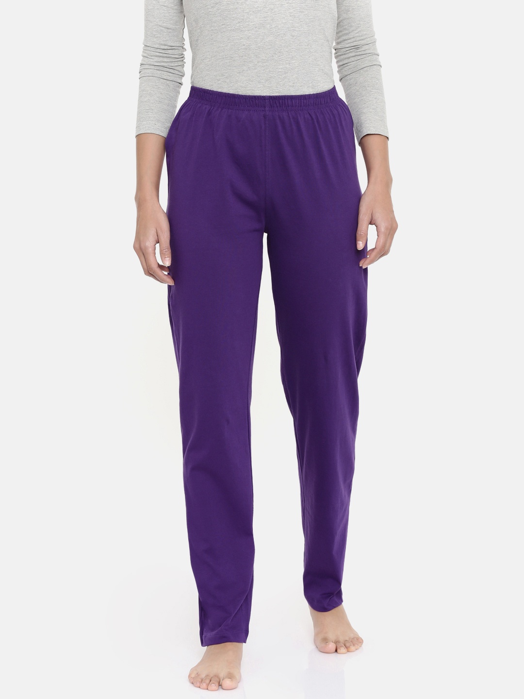 

zebu Women Purple Solid Lounge Pants 299_1ZW_PPP_PLN_PUR_XL