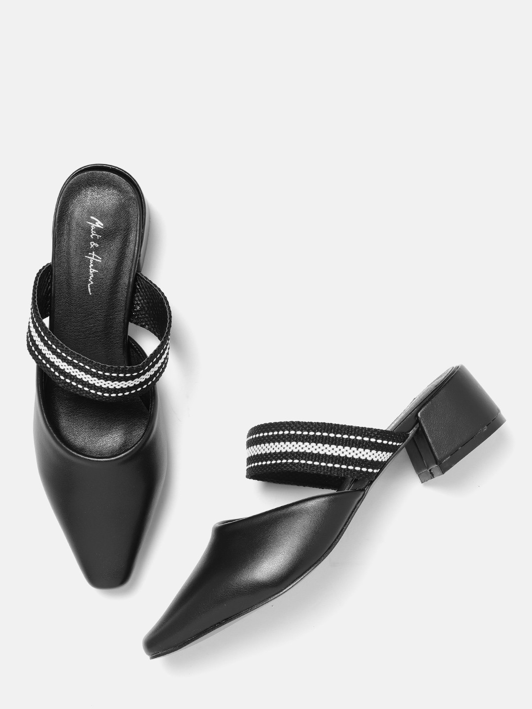 

Mast & Harbour Women Black Solid Pumps