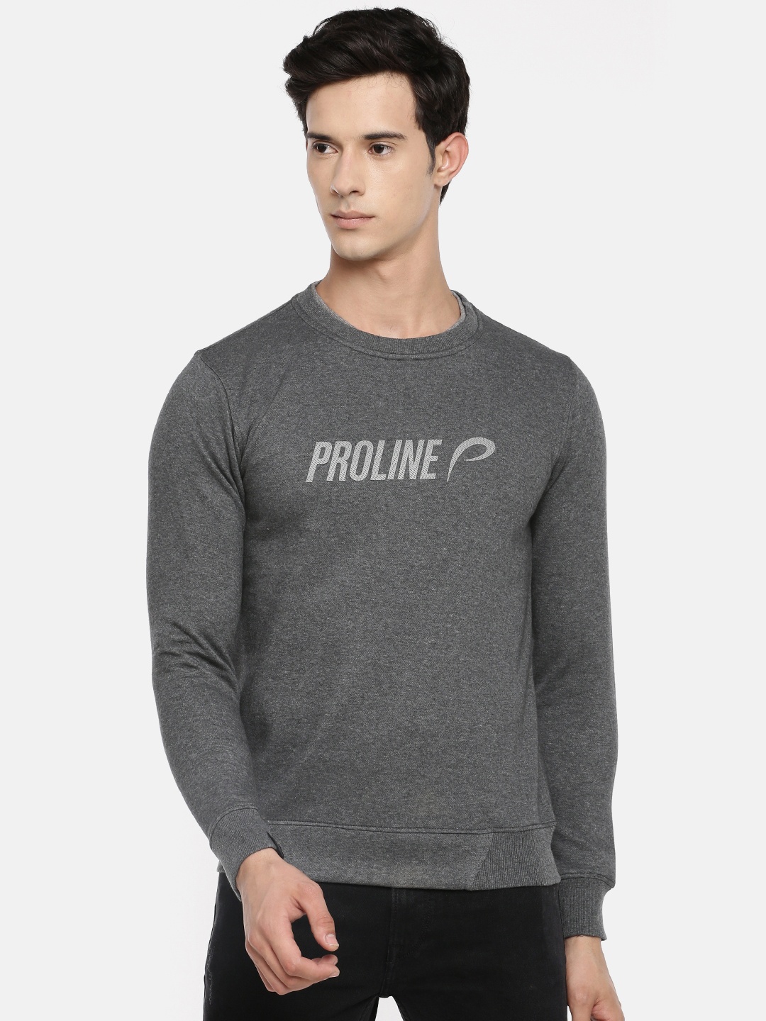 

Proline Active Men Charcoal Printed Sweatshirt