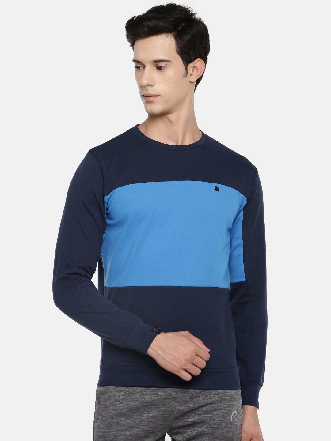 

Proline Active Men Blue Colourblocked Sweatshirt