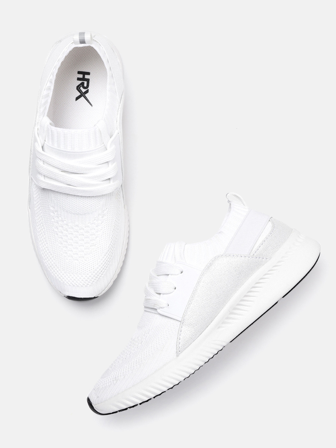 

HRX by Hrithik Roshan Women White Woven Design Sneakers