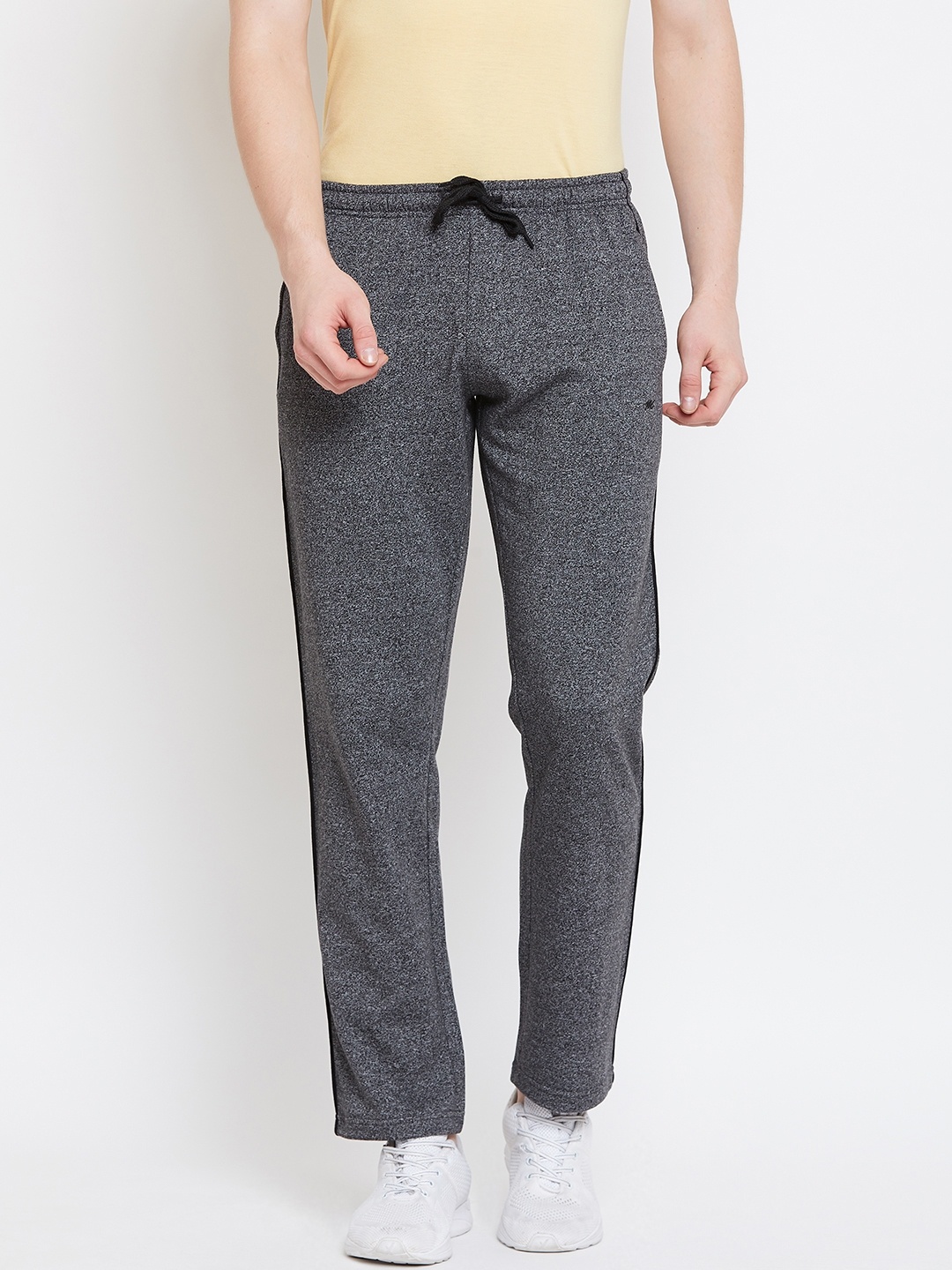 

Monte Carlo Men Charcoal Grey Solid Track Pants
