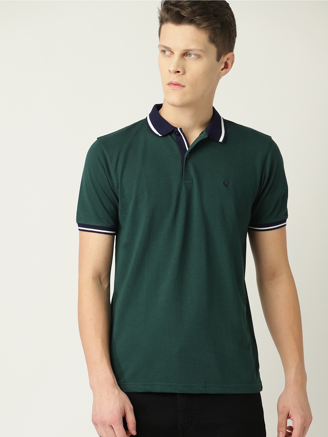 

Allen Solly Men Green Polo Collar T-shirt