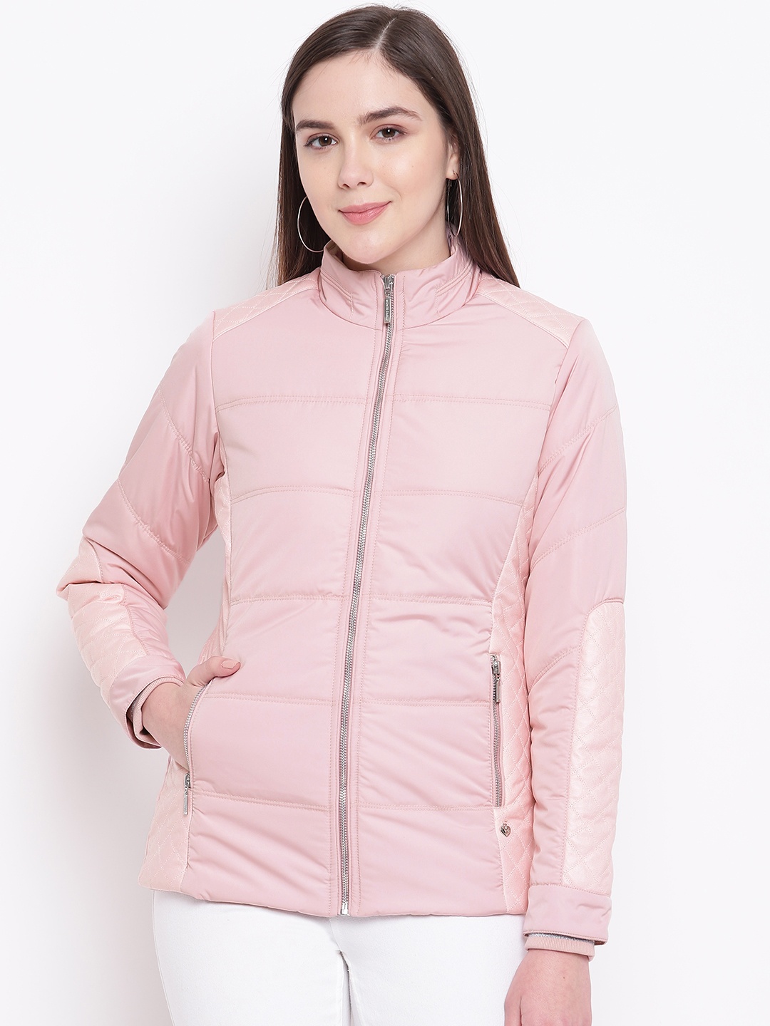 

Monte Carlo Women Pink Solid Padded Jacket